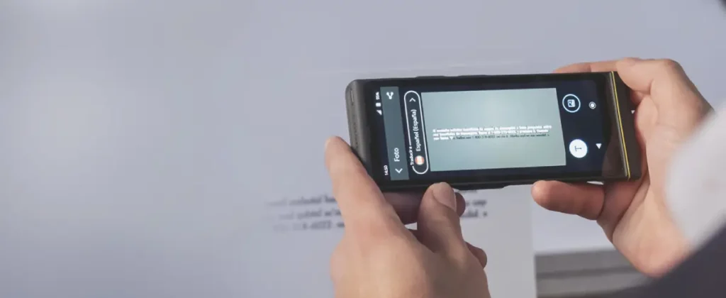 Traductor Vasco V4 Traduciendo texto haciendo una fotografía del mismo