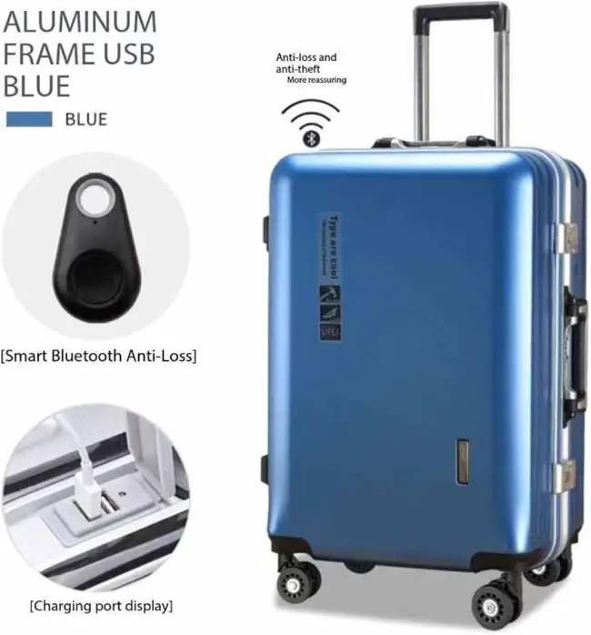 Maleta Inteligente con Cargador USB y Bluetooth antipérdida