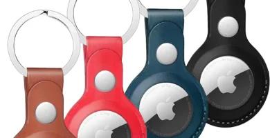 Llavero de Cuero para AIrTag Diferentes Colores Nepfaivy