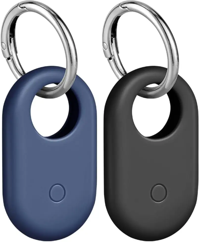 Fundas protectoras para Samsung SmartTag 2 - Set de 2 piezas Ainiv en color negro y Gris Azulón , diseño resistente y elegante para máxima protección.