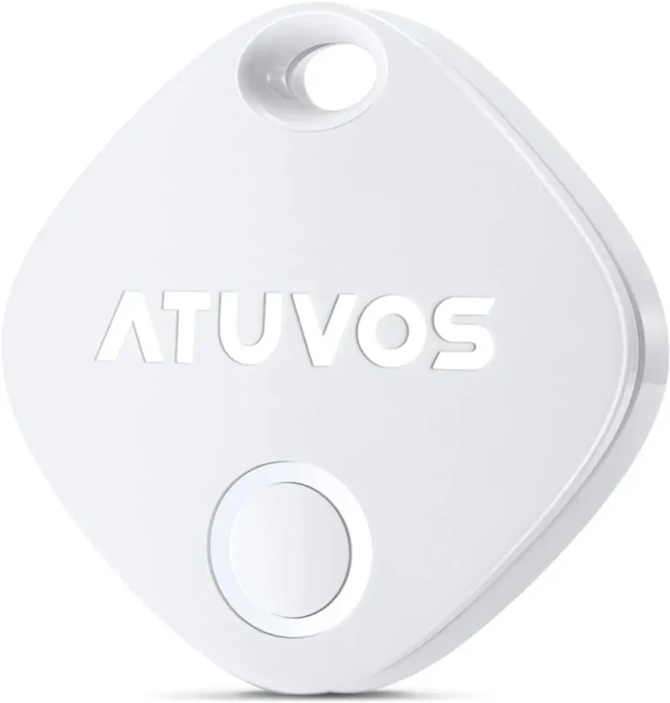 Localizador ATUVOS SmartTag en diseño minimalista conectado al ecosistema Apple para encontrar objetos perdidos