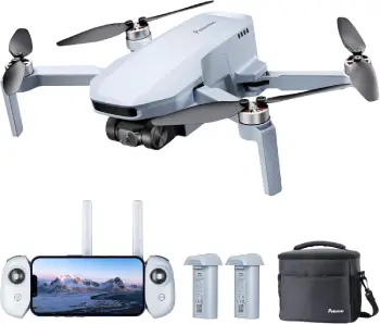 Dron Potensic ATOM SE ultraligero con cámara 4K, mando para smartphone 📱, 2 baterías recargables 🔋 y maletín de transporte. Ideal para viajeros que quieren iniciarse con calidad sin complicarse 🧳✈️.