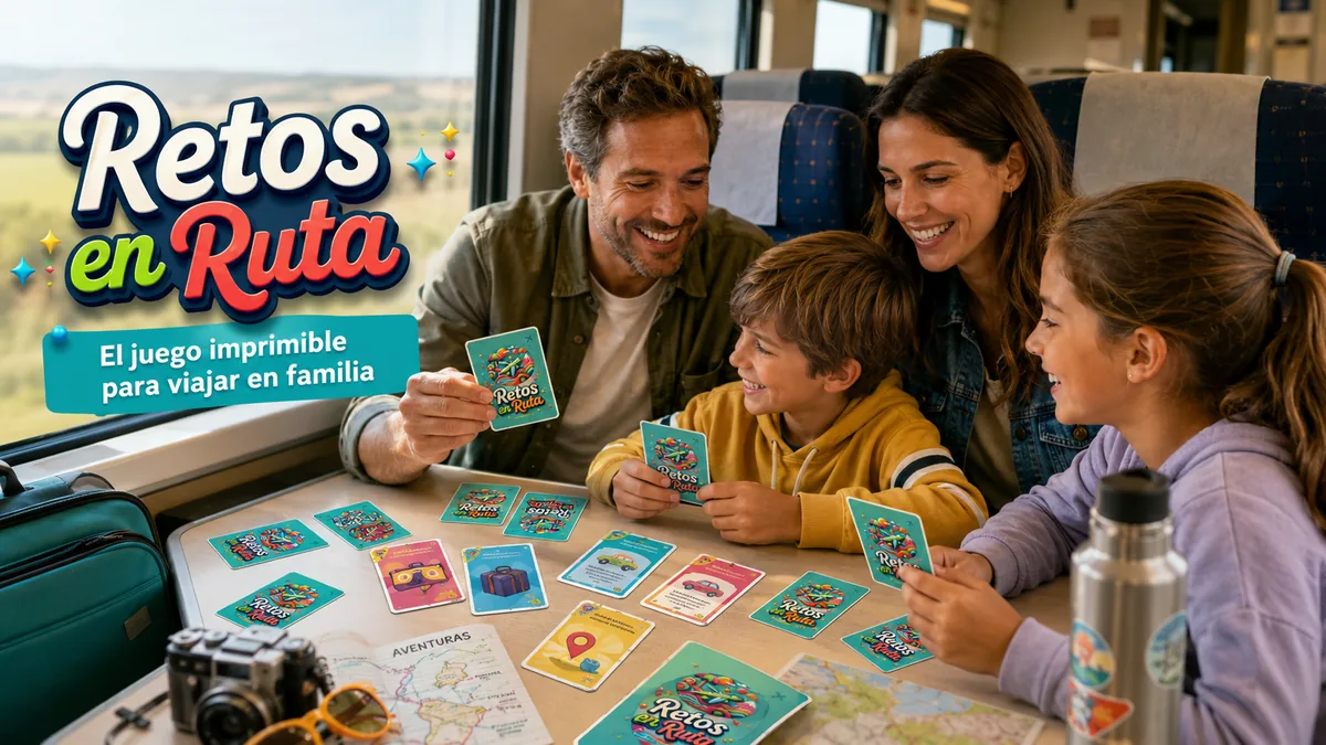 Juego Imprimible Gratis para Viajar en Familia | Retos en Ruta 🚗🎒
